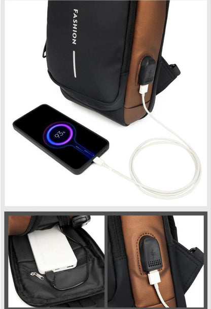 حقيبة الظهر الذكية المقاومة للماء بمنفذ USB