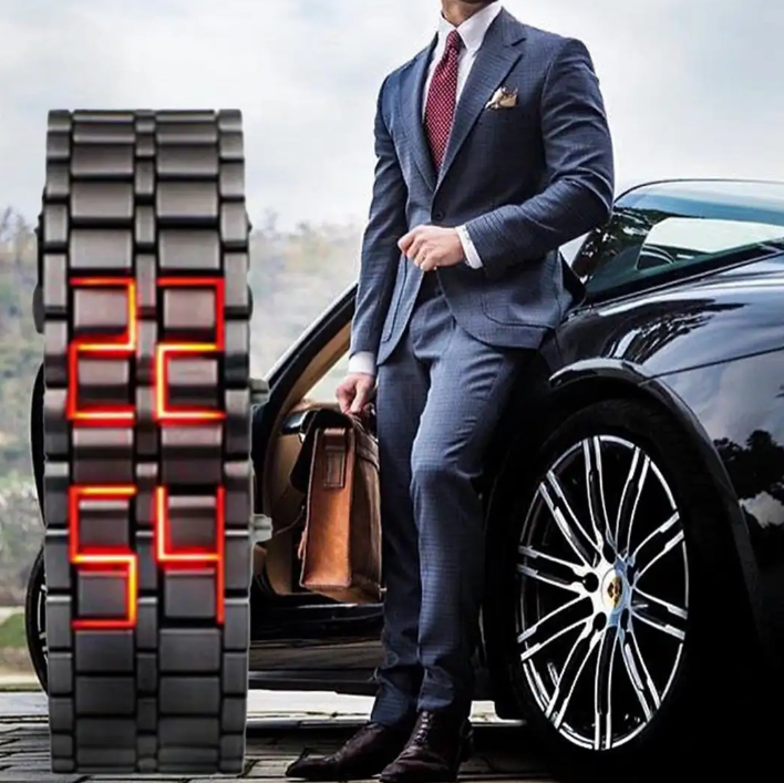 Luxury LED Digital Bracelet Watch – Modern & Stylish Design