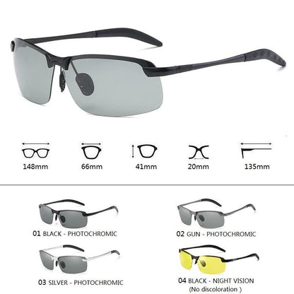 Photochromic Polarized Sunglasses – Automatic Day & Night Vision