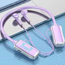 سماعة بلوتوث رياضية مغناطيسية بصوت نقي وشاشة رقمية