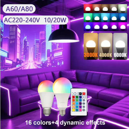 لمبة LED متعددة الألوان بـ 16 لون