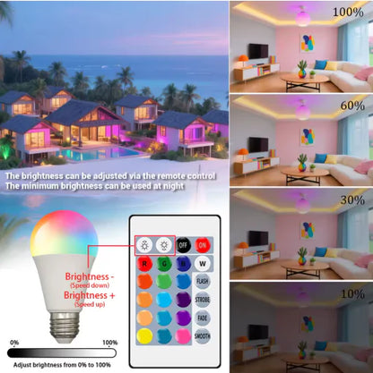 لمبة LED متعددة الألوان بـ 16 لون